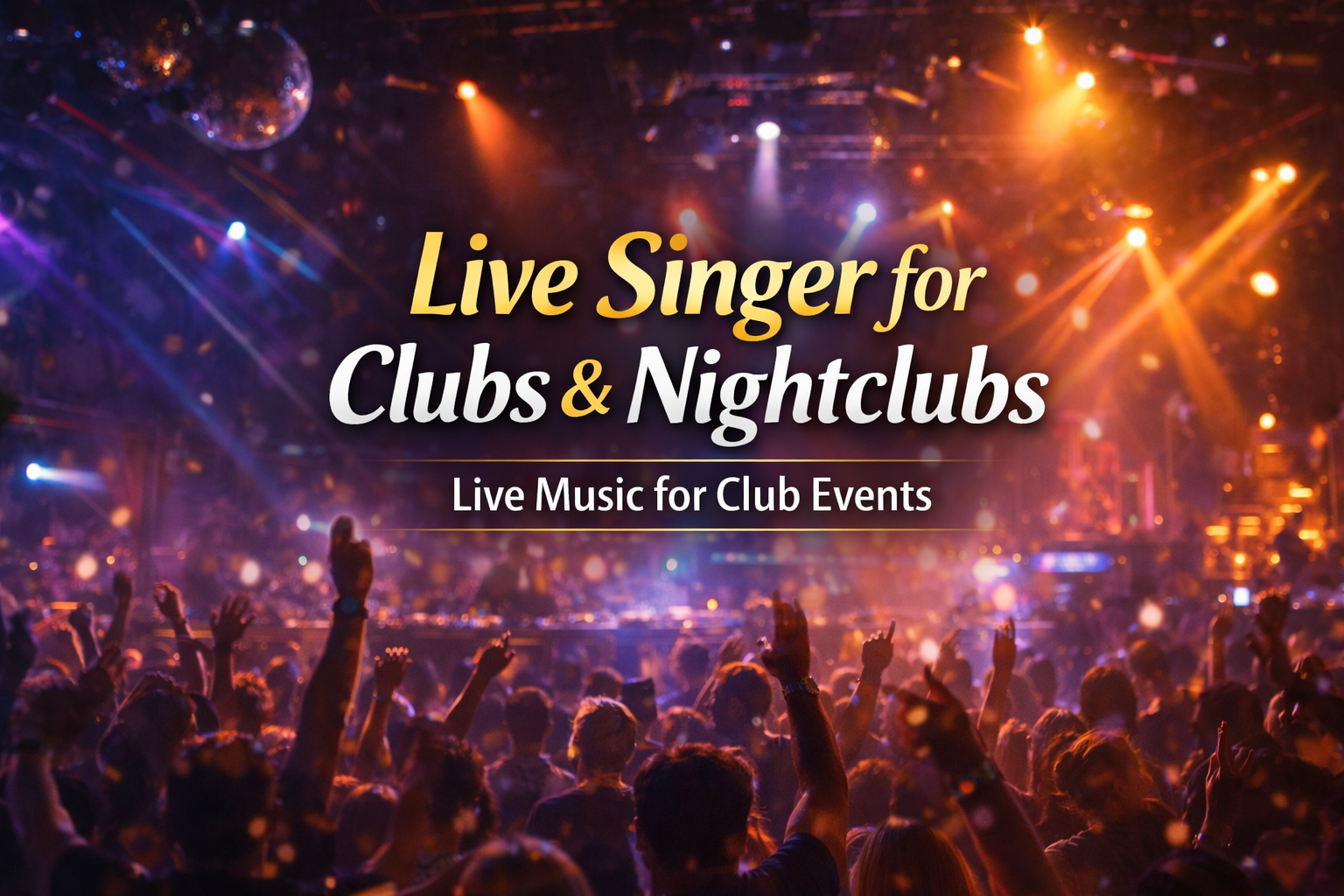 Live Singer for Clubs & Nightclubs Live Music for Club Events