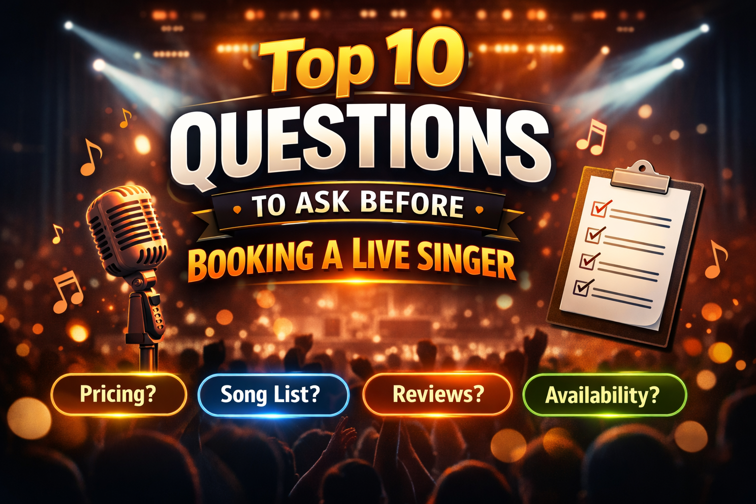 Top 10 Questions to Ask Before Booking a Live Singer