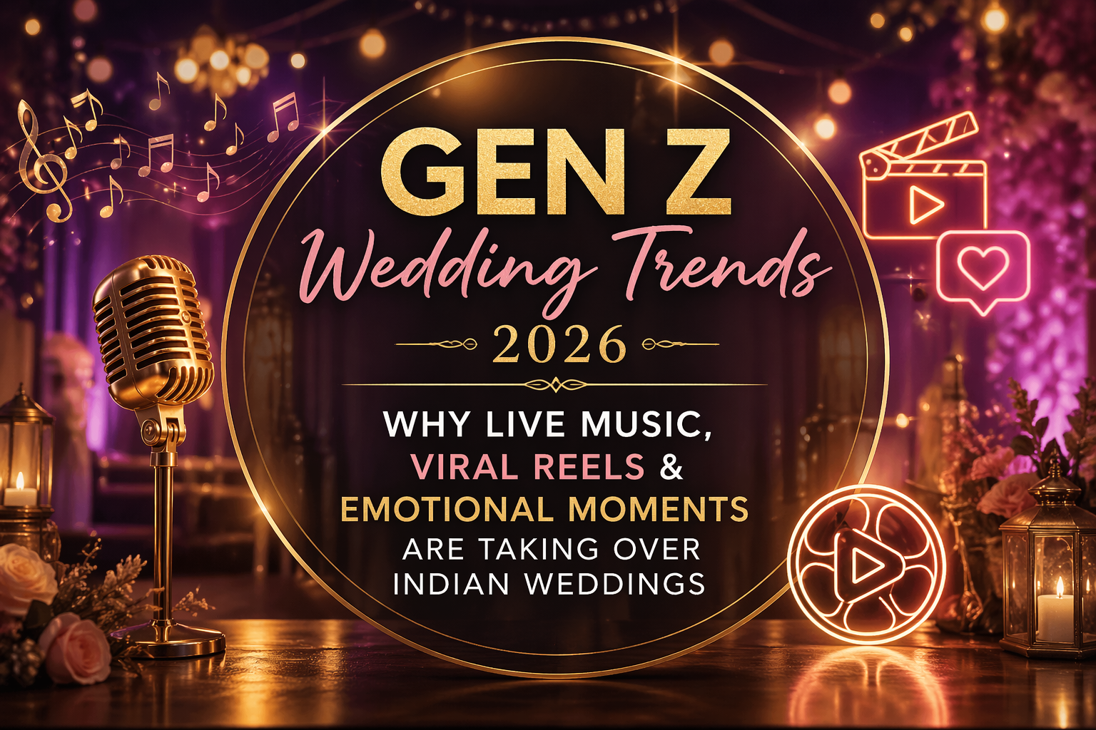 Gen Z Wedding Trends 2026 — Why Live Music, Viral Reels & Emotional Moments Are Taking Over Indian Weddings