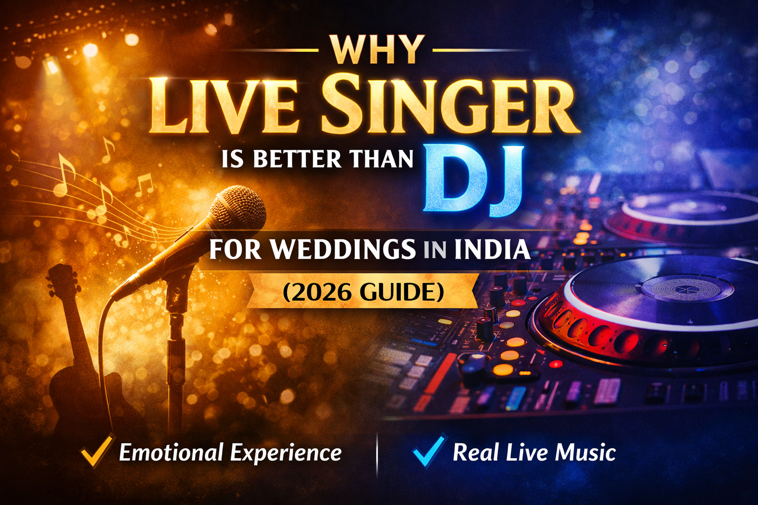 Why Live Singer is Better Than DJ for Weddings in India (2026 Guide)