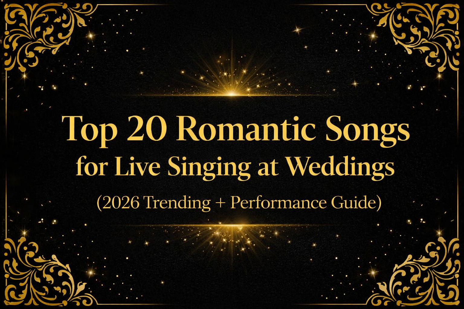 Top 20 Romantic Songs for Live Singing at Weddings