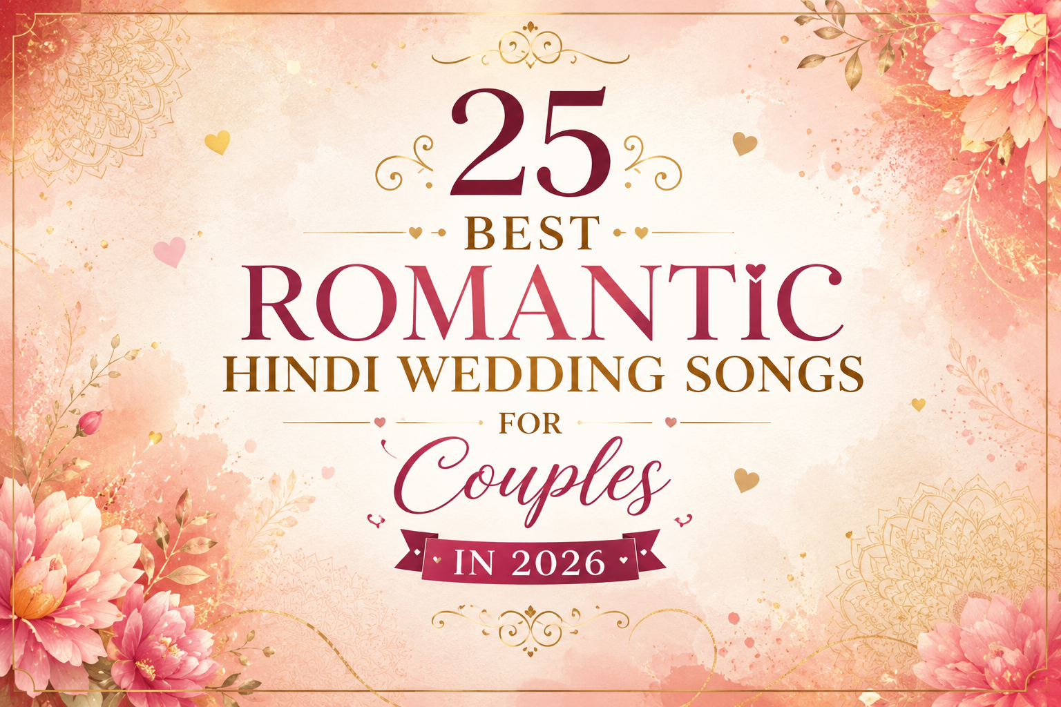 25 Best Romantic Hindi Wedding Songs for Couples in 2026