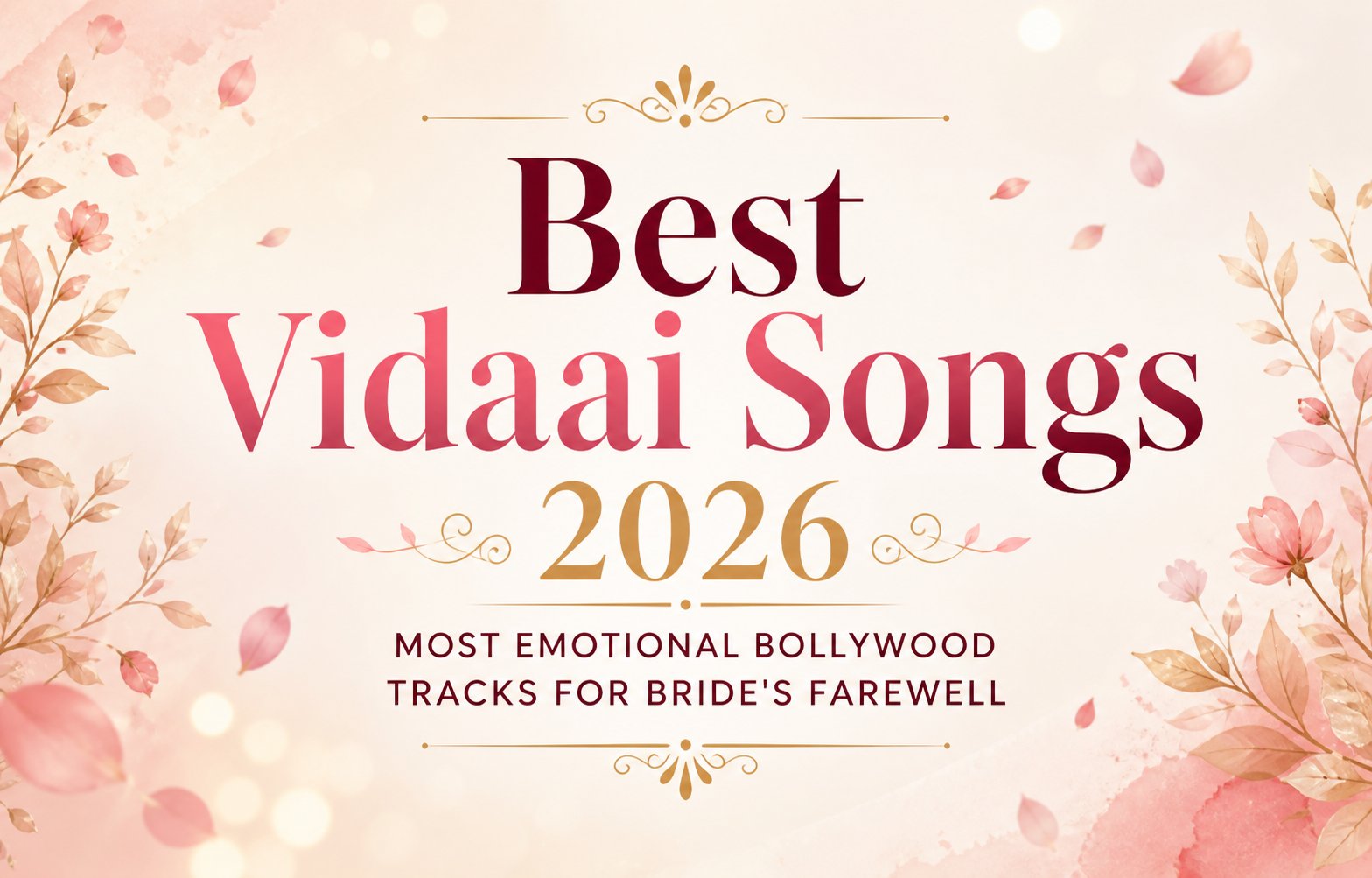 Best Vidaai Songs 2026 — Most Emotional Bollywood Tracks for Bride's Farewell