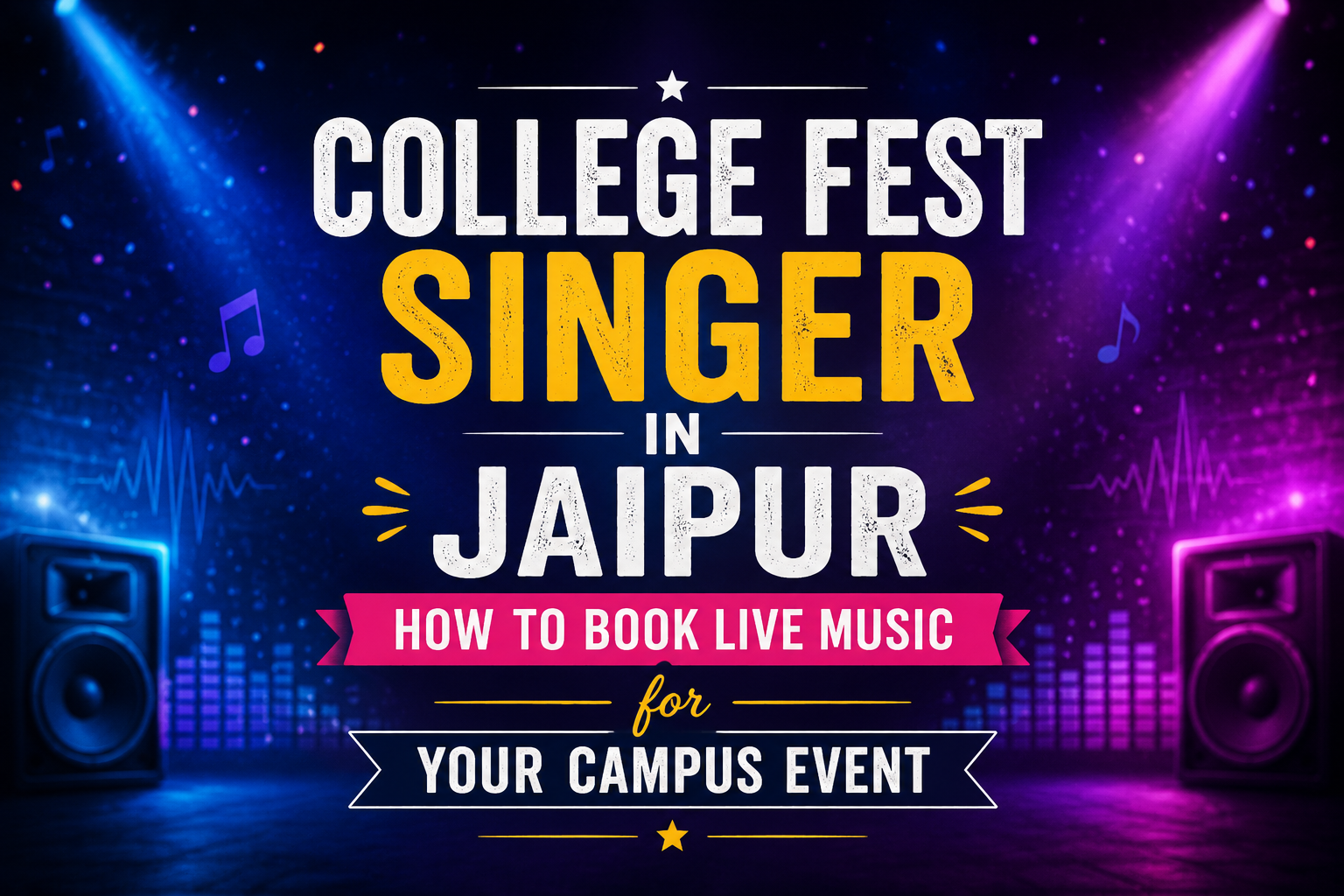 College Fest Singer in Jaipur: How to Book Live Music for Your Campus Event