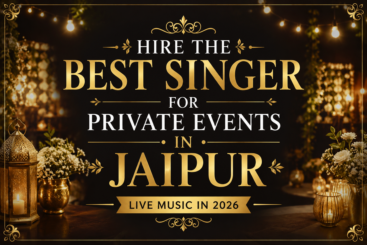 Hire the Best Singer for Private Events in Jaipur Live Music in 2026