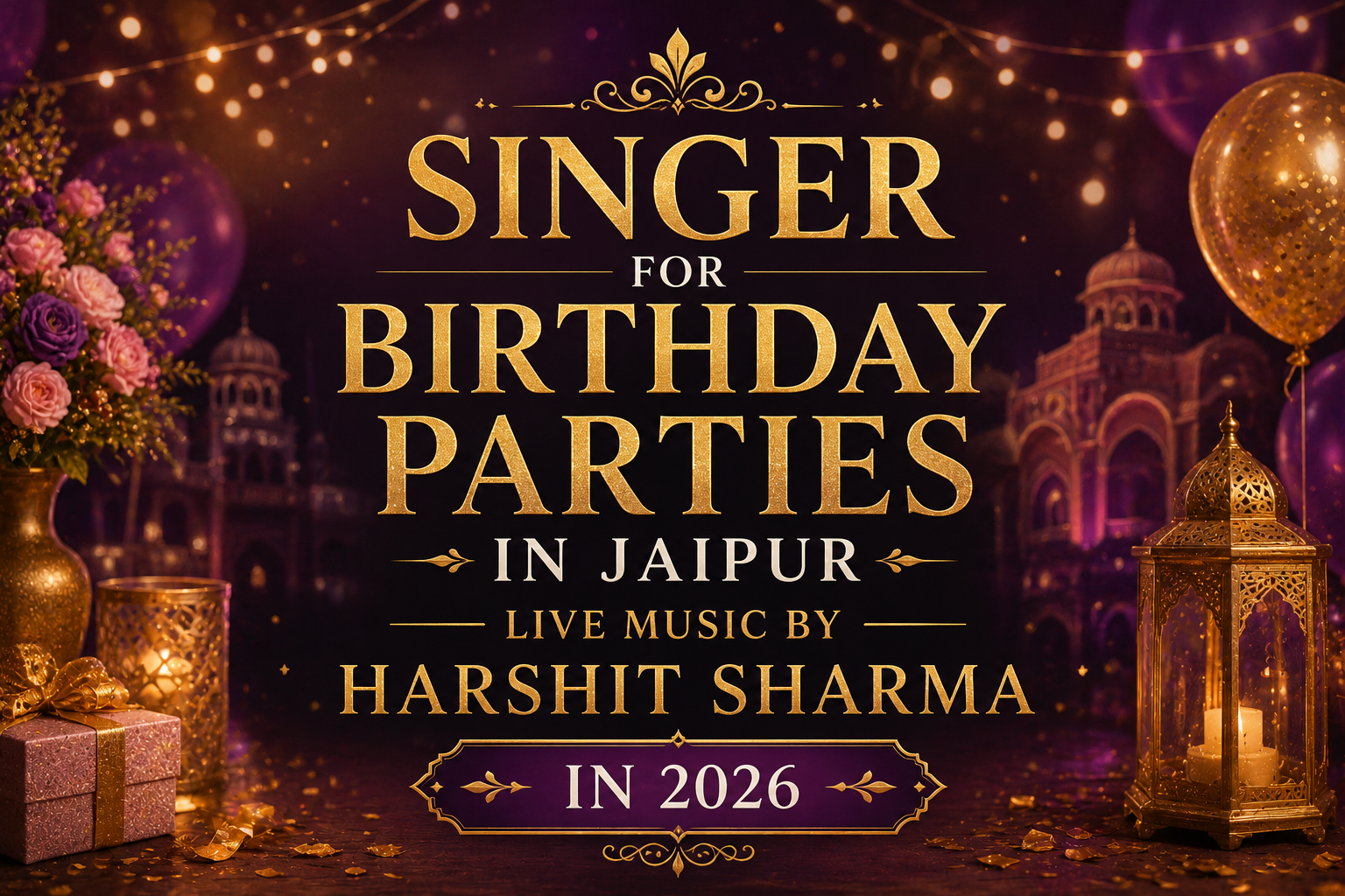 Singer for Birthday Parties in Jaipur Live Music by Harshit Sharma in 2026