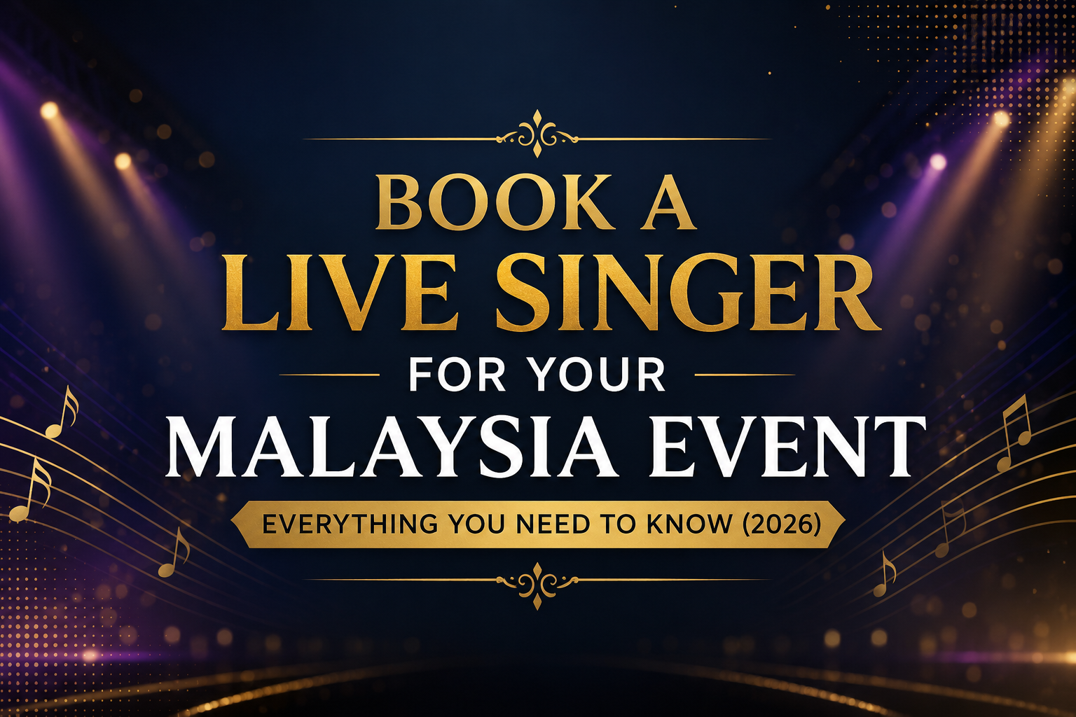 Book a Live Singer for Your Malaysia Event — Everything You Need to Know (2026)