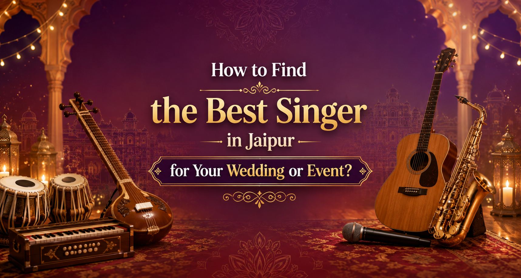 How to Find the Best Singer in Jaipur for Your Wedding or Event