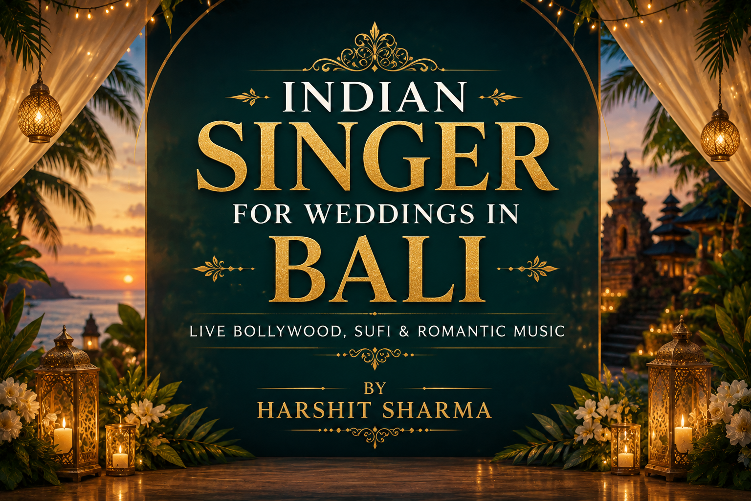 Indian Singer for Weddings in Bali – Live Bollywood, Sufi & Romantic Music by Harshit Sharma