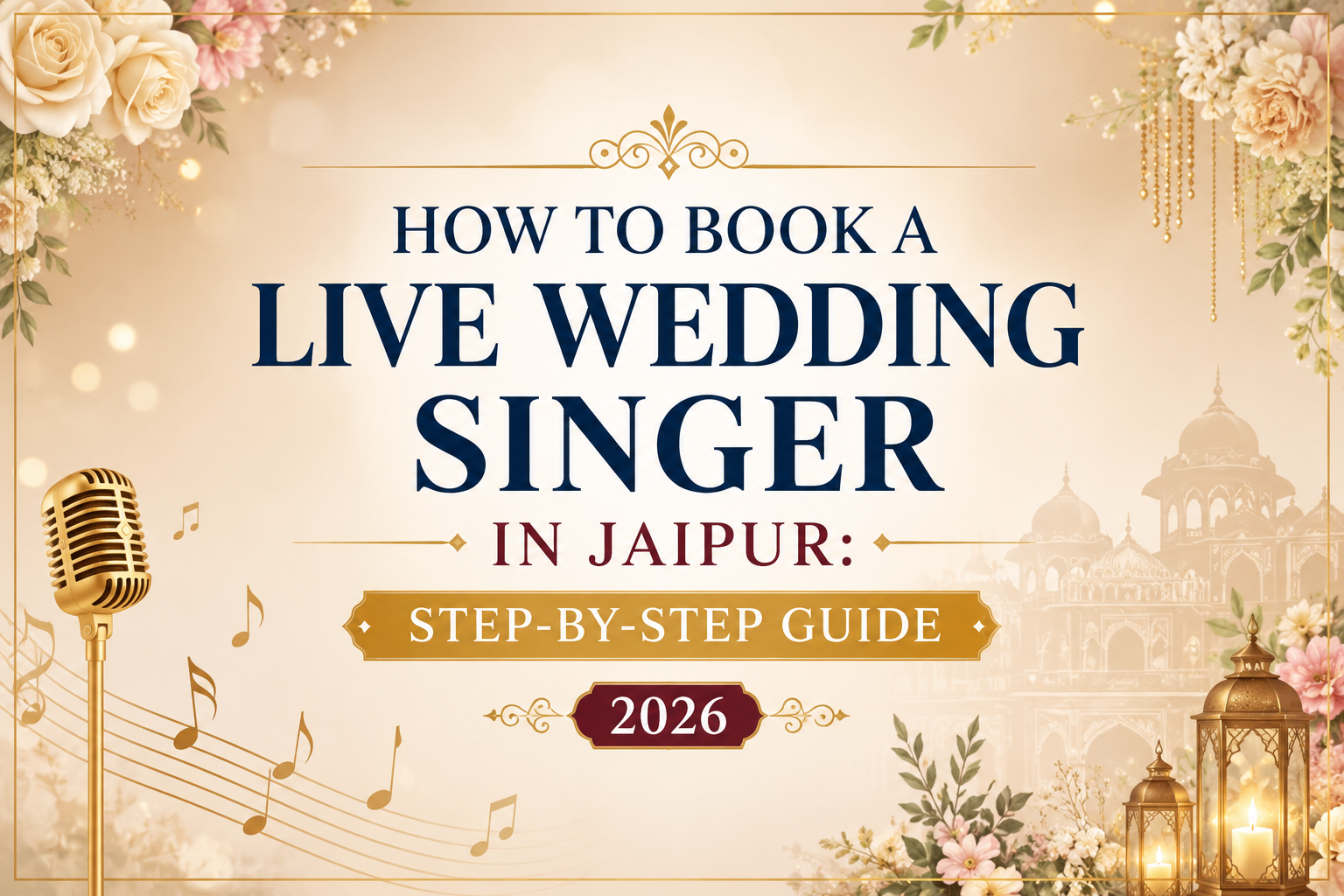 How to Book a Live Wedding Singer in Jaipur Step-by-Step Guide (2026)
