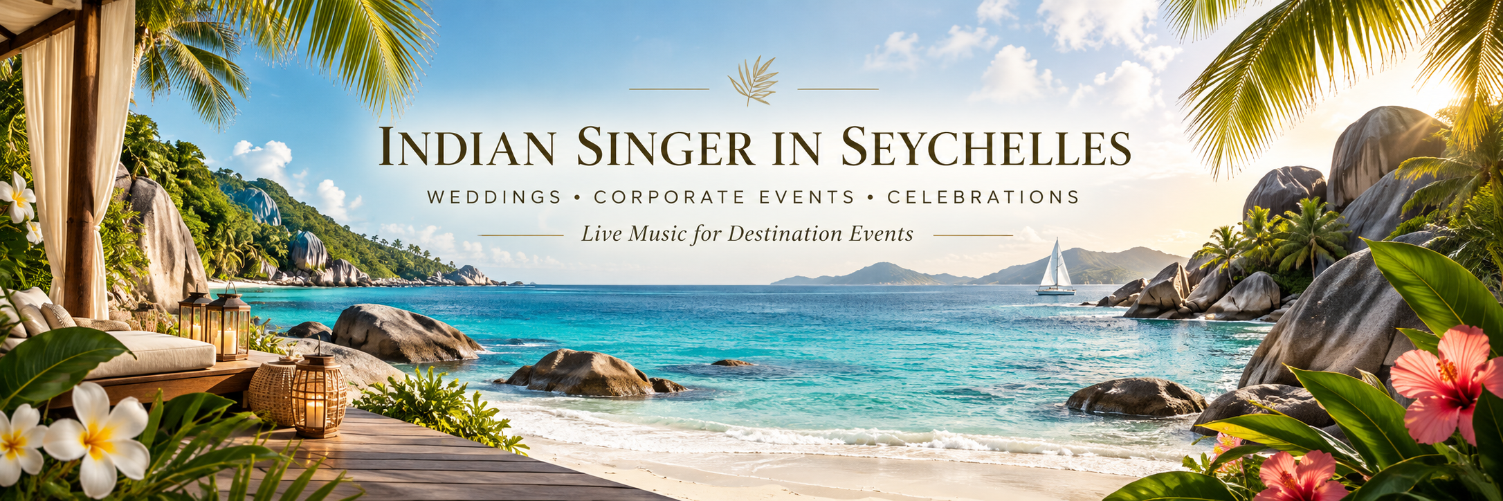 Indian singer in Seychelles for destination weddings and events