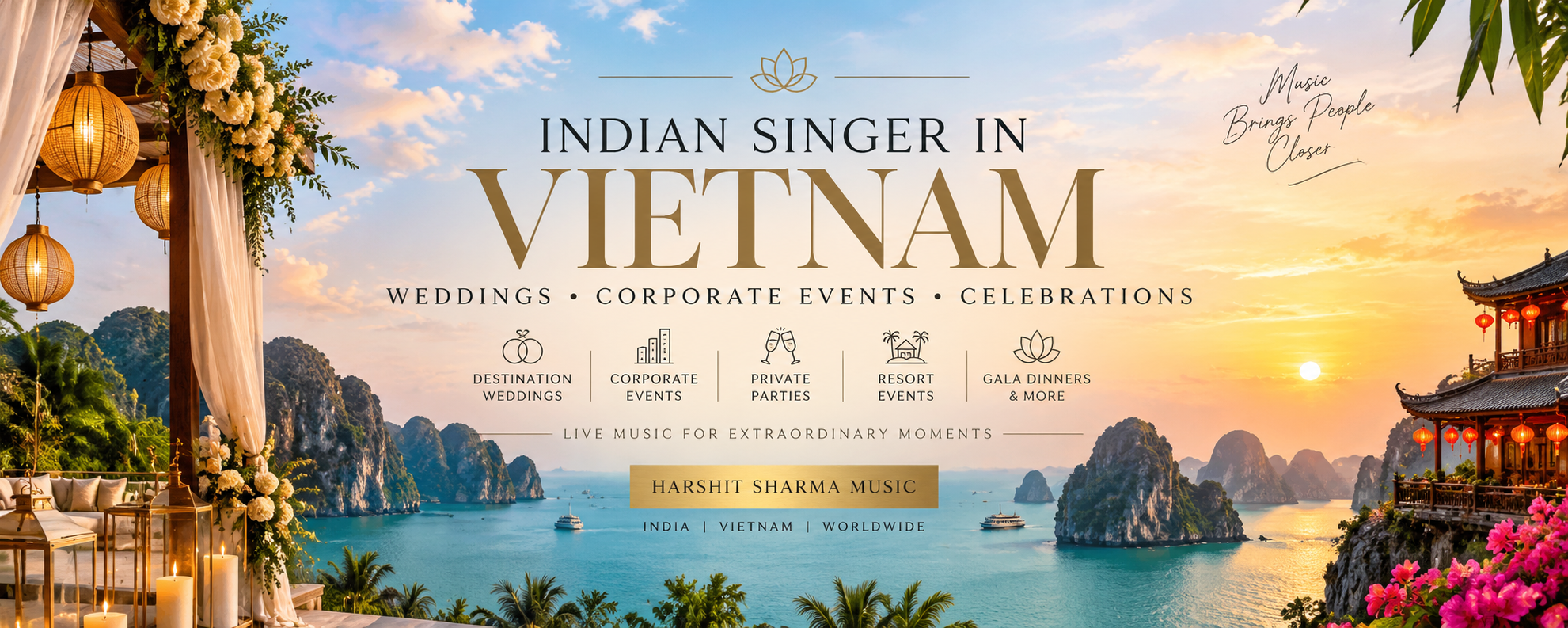 Indian singer in Vietnam for weddings, corporate events and celebrations