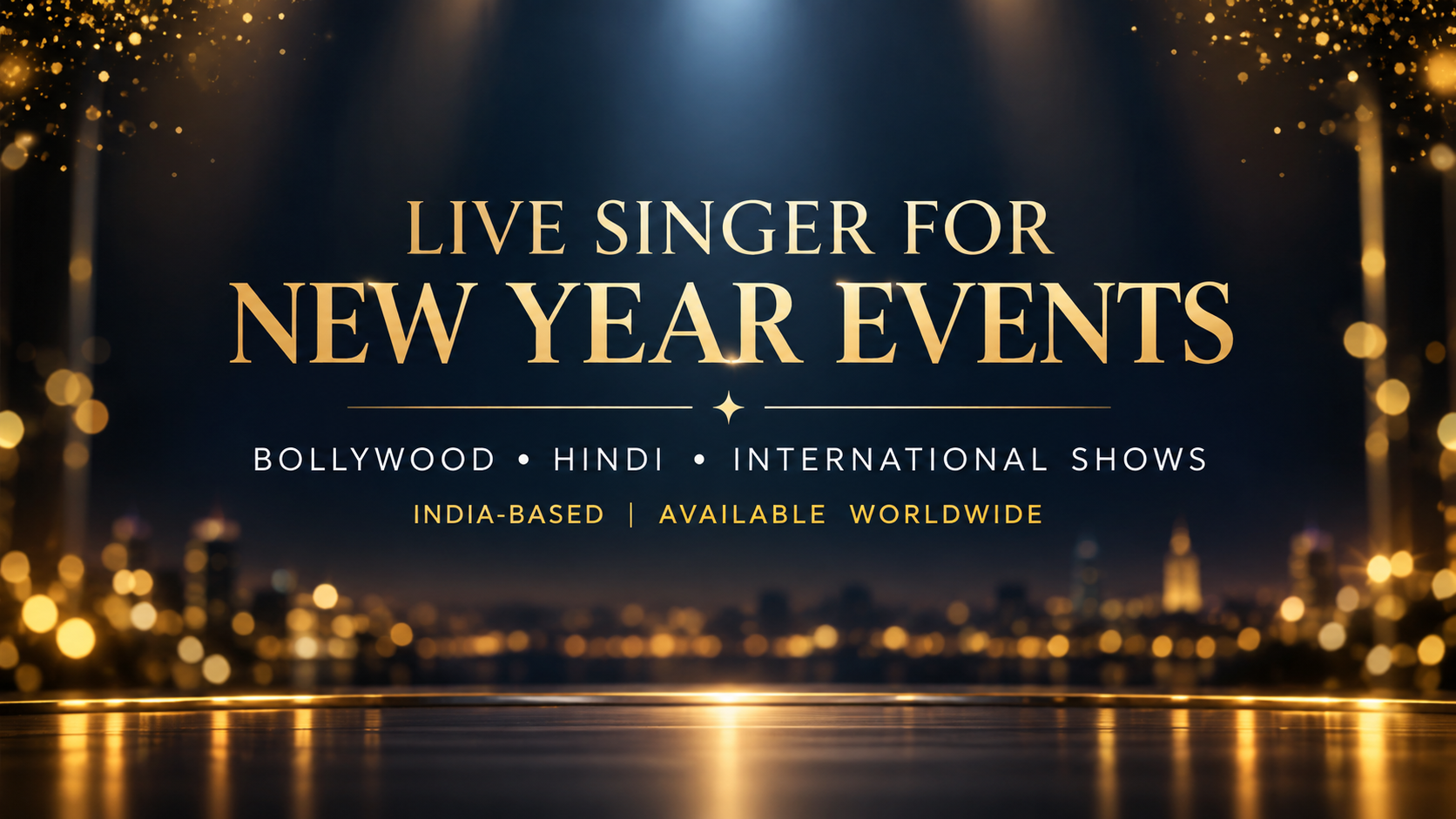 Live Singer for New Year Events Worldwide