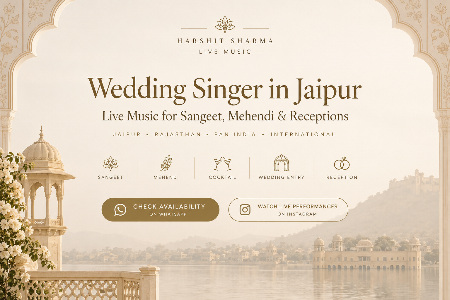 Wedding Singer in Jaipur – Harshit Sharma Live Music for Sangeet, Mehendi and Receptions