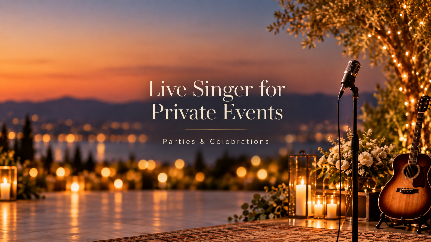 Live Singer for Private Events, Parties & Celebrations