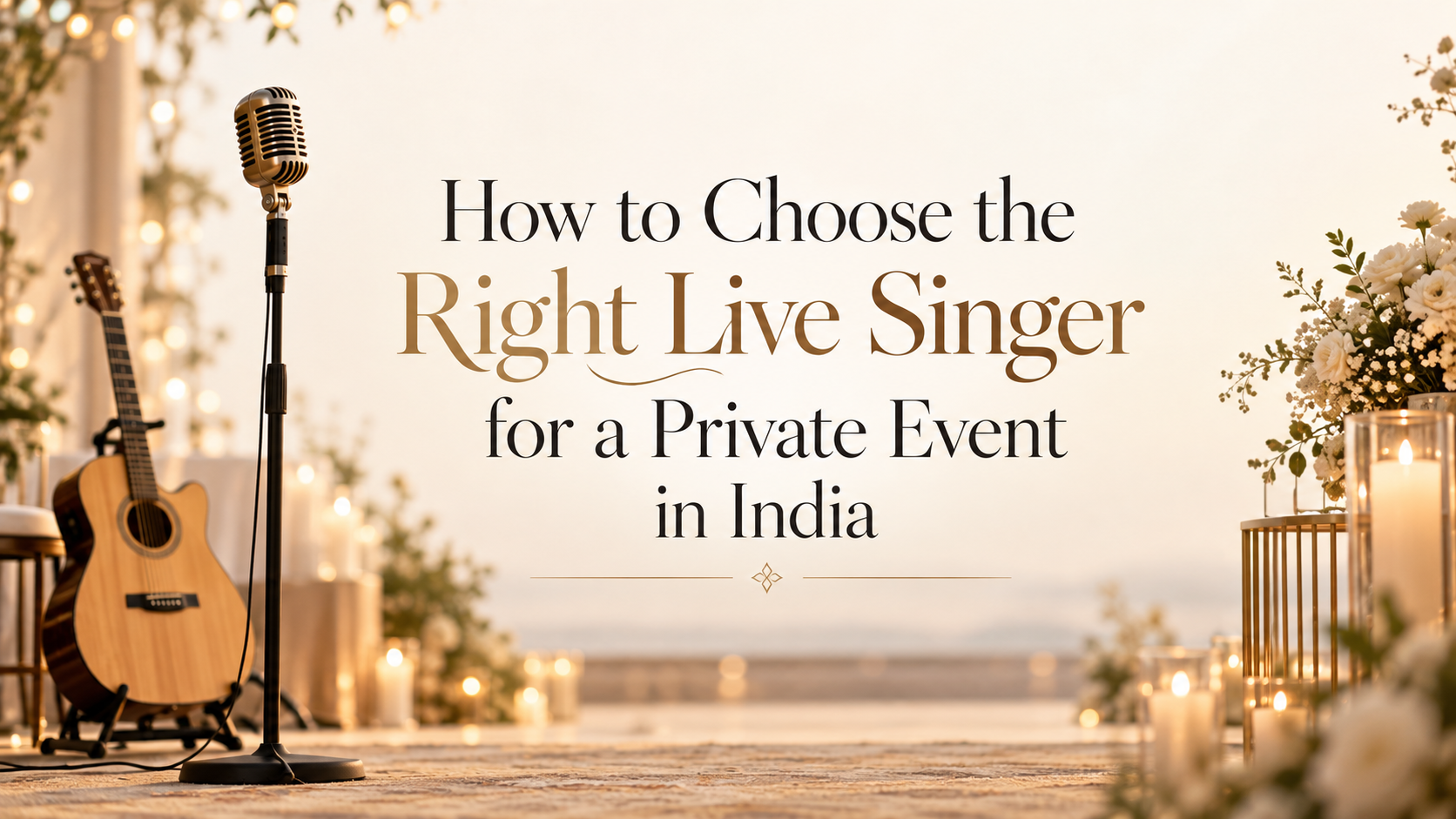 Live music setup for a private event in India